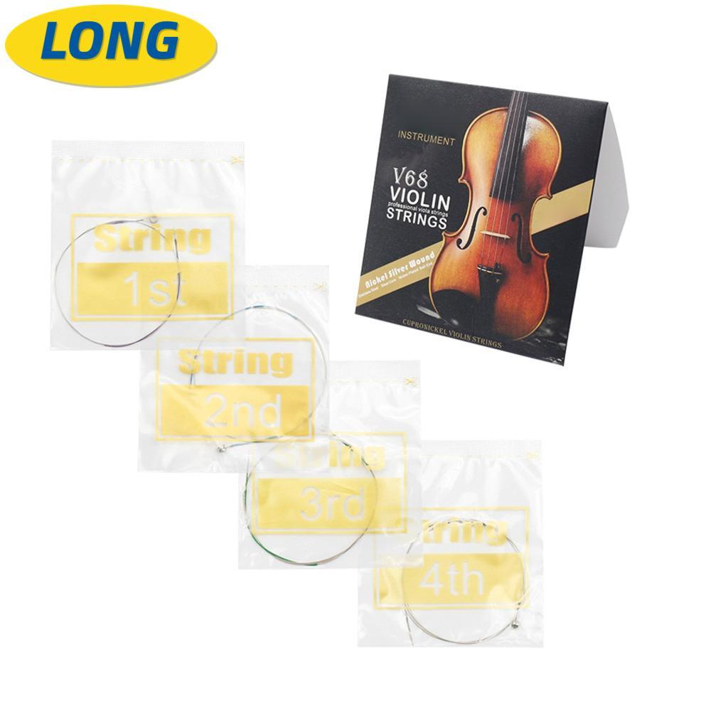 LONNGZHUAN Trọn Bộ Dây Đàn Violin, Dây Thép Không Gỉ Màu Hỗn Hợp Dây Đàn Violin Bộ, Dây Fiddle Chuyê