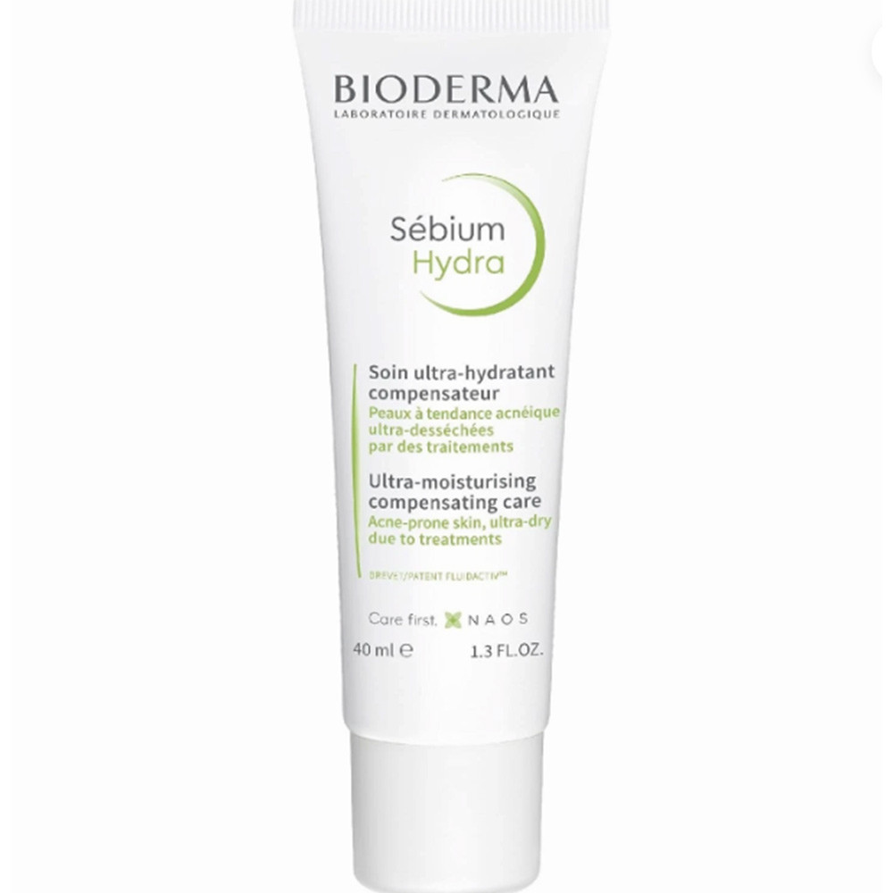Restore skin moisture Bioderma Sebium Hydra 40ml, Facial Moisturizer, Soothe Dry Acne‑Prone Skin
