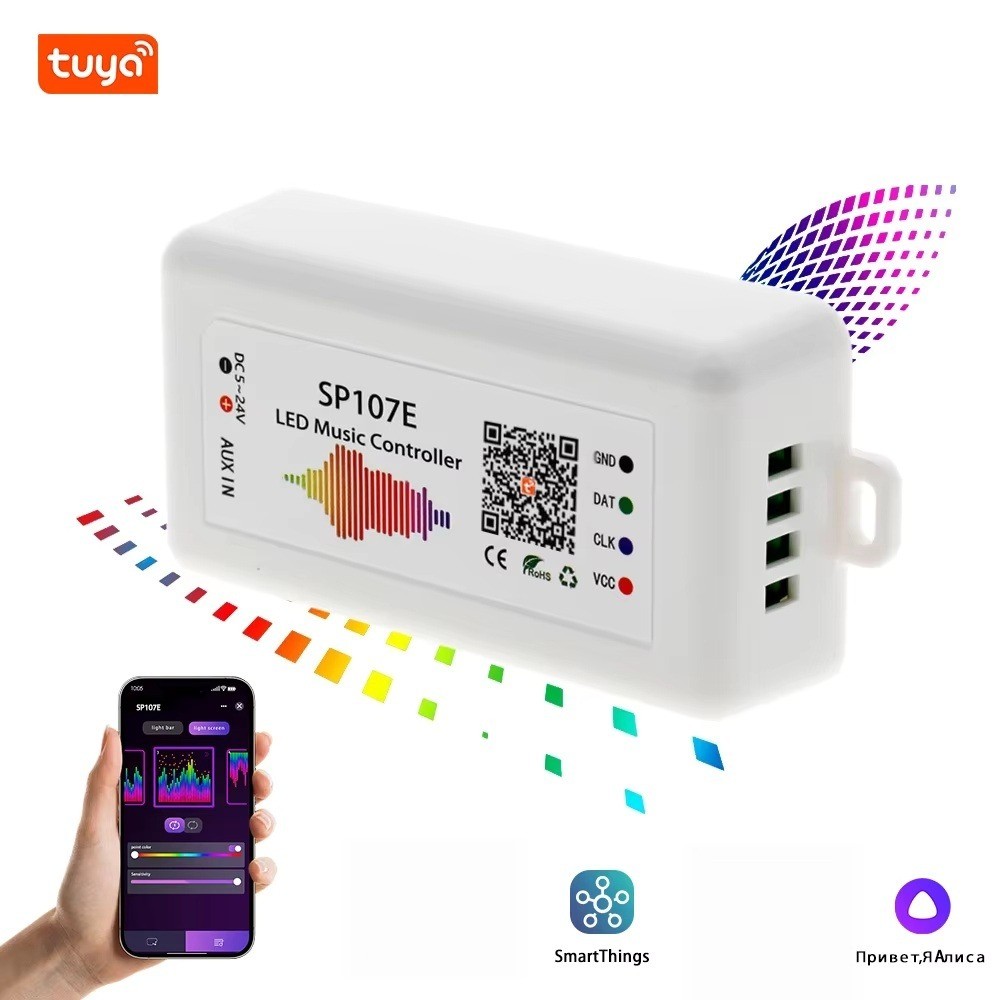 DC5V-24V SP105E Bluetooth Wifi WS2811 WS2812B Bộ điều khiển nhạc Led SK6812 RGB / RGBW SP110E SP107E