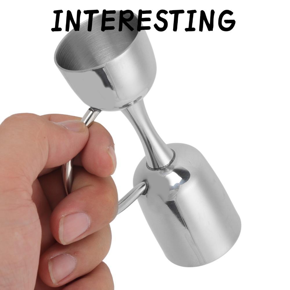 Cốc đo thanh INTERESTESTING, Jigger hai đầu bằng thép không gỉ 304 đầu, Jigger pha chế bền để pha ch