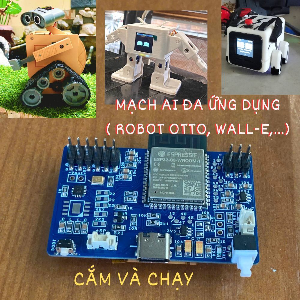 Mạch AI Robot Otto, Wall E, Robot Dog Mạch AI Chatbot Rẻ Vô Địch -Mạch Tím Huyền Thoại Đây - MINI ES