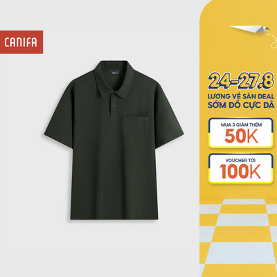 Áo polo nam CANIFA phom rộng mềm mát thoáng khí 8TP26C001
