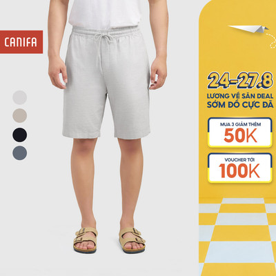 Quần short nam CANIFA chất cotton mềm mịn thoáng mát 8BS26S010