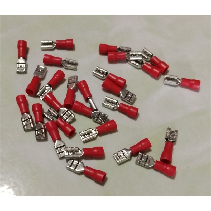 ### COS CÁI BỌC NHỰA ĐỎ FDD 1.25-187 – ĐẦU COS GHIM DÂY ĐIỆN