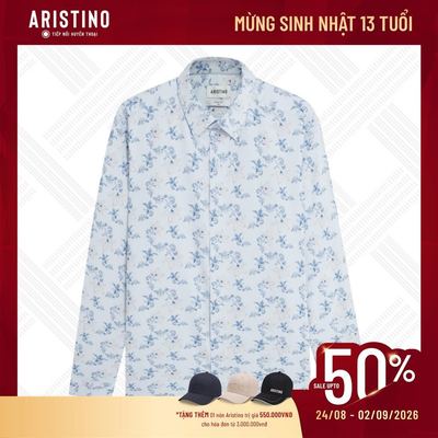 Áo Sơ Mi Họa Tiết Dài Tay Nam ARISTINO Slim fit ALS1610Z