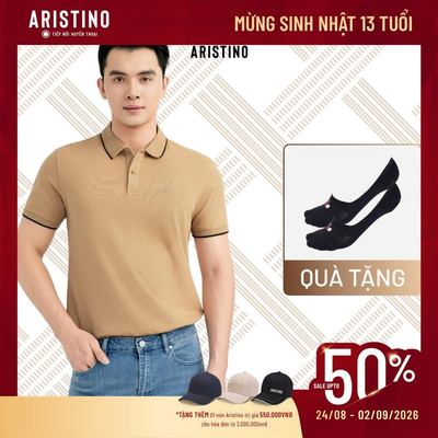 Áo Polo Nam Aristino Regular Fit suông nhẹ, thiết kế cổ viền sang trọng lịch sự APS167S3EC