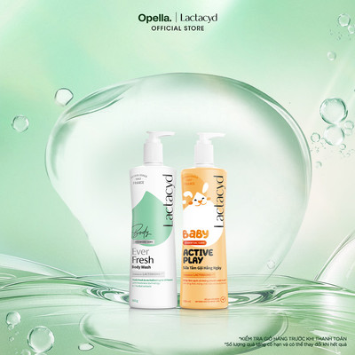 Bộ 1 Sữa tắm Lactacyd Ever Fresh mang lại làn da thơm mát + 1 Sữa Tắm Gội Trẻ em Lactacyd Baby Active Play 500ml