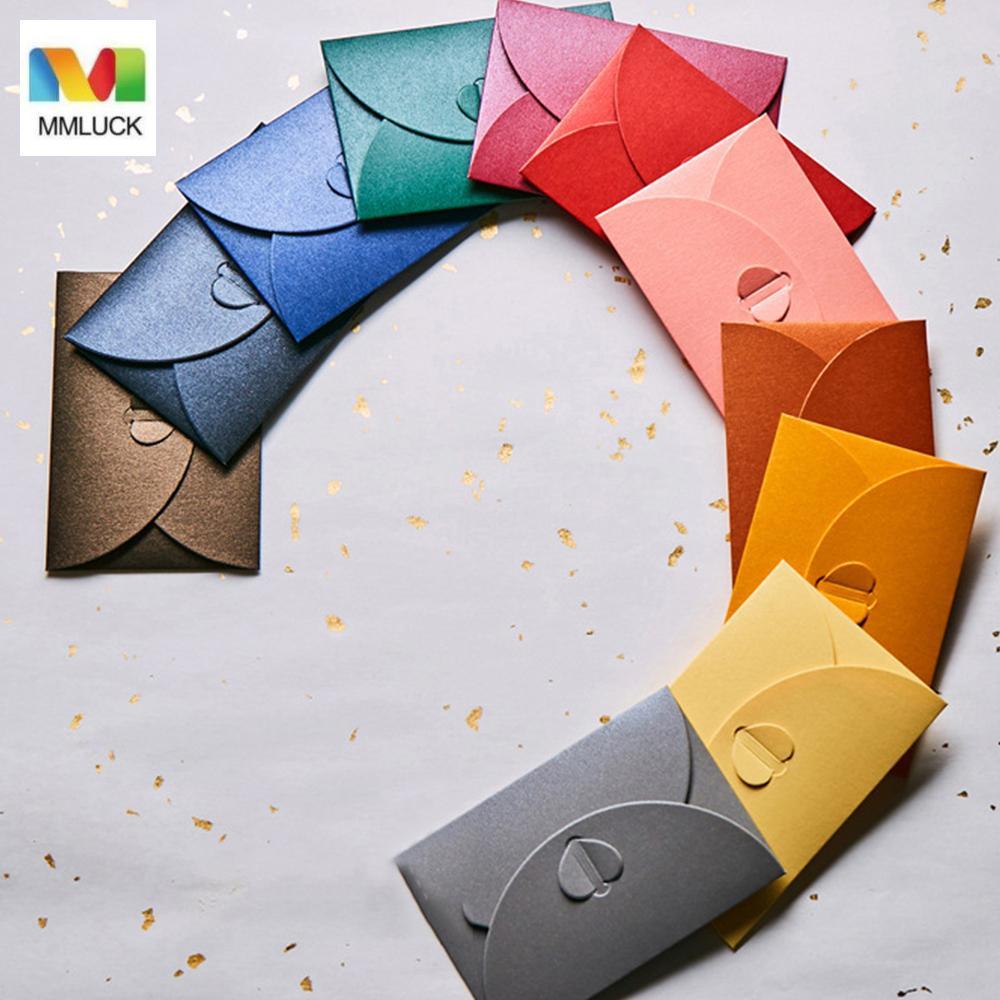 MMLUCK Phong bì mạ vàng MMLUCK Phong bì màu tình yêu cổ điển nhỏ