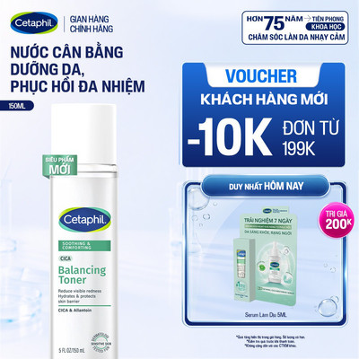 Nước cân bằng phục hồi và nuôi dưỡng da CETAPHIL Soothing & Comforting Cica Balancing Toner 150ml