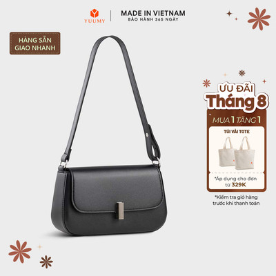 Túi Yuumy (Thời trang nữ phối khóa kim loại size 24 - Túi đeo vai da Seasand YN263)