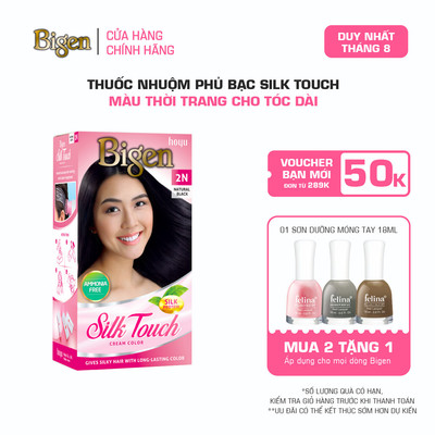 Thuốc Nhuộm Tóc Phủ Bạc Tại Nhà Bigen Silk Touch - Phủ Bạc Thảo Dược, Màu Thời Trang, Dưỡng Tóc Mềm Mượt 135ml