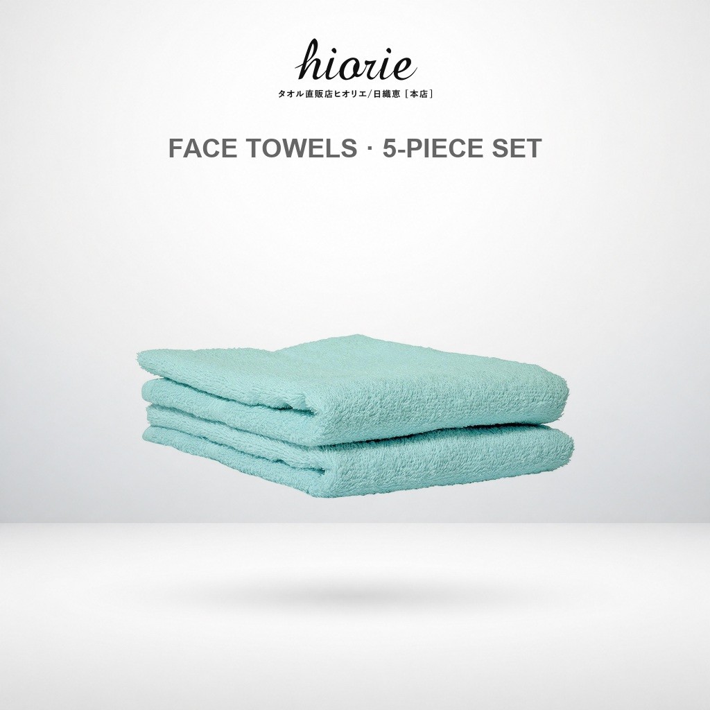 hiorie Japan Made Face Towel Daily Towel 5-Piece Set