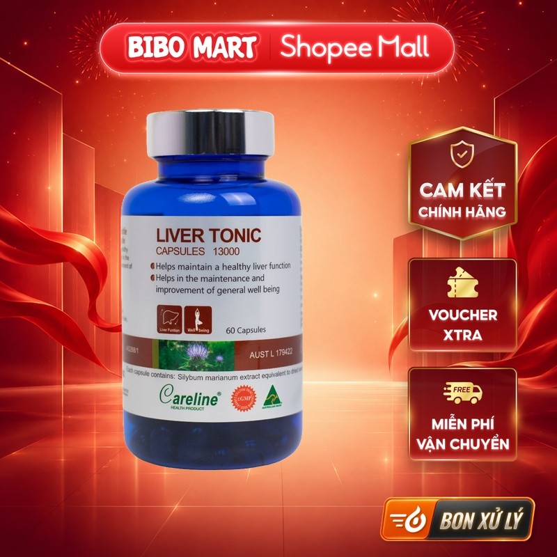 [KOL] Viên uống giải độc gan Careline Liver Tonic, Chai 60 viên - BM001.3