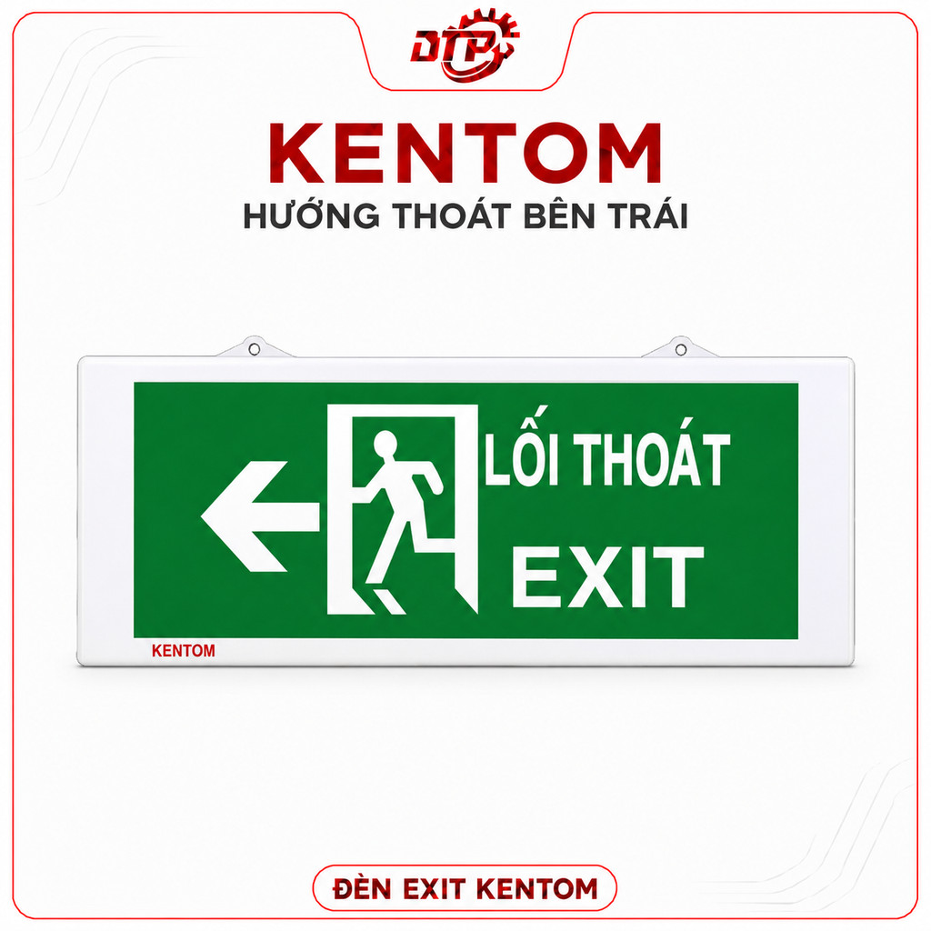 [ĐẠI LÝ CHÍNH HÃNG] [CÓ VAT] Đèn Exit Kentom KT120 Treo Trần 2 Mặt