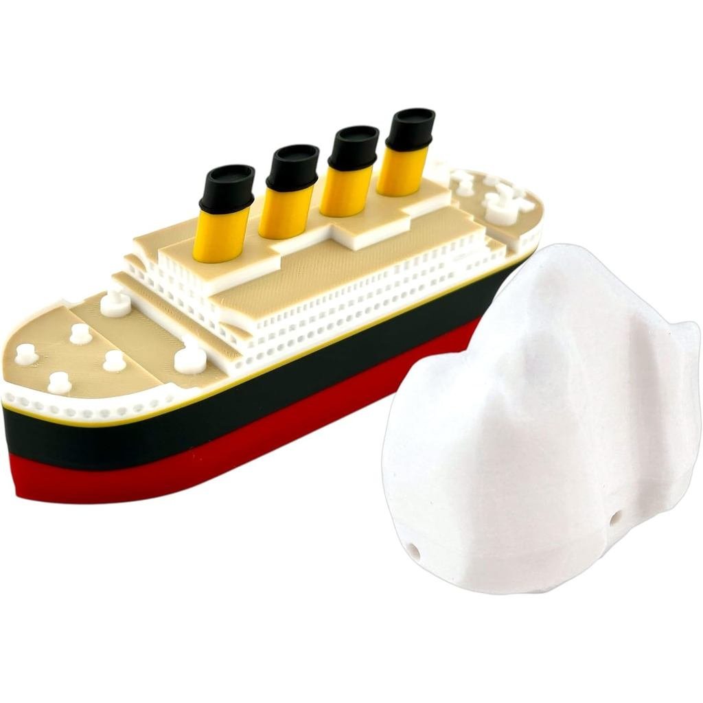 Titanic Toy Gift Set – 6” Floating RMS Titanic with Iceberg | Bath & Pool Toy | Original Tubtastic D