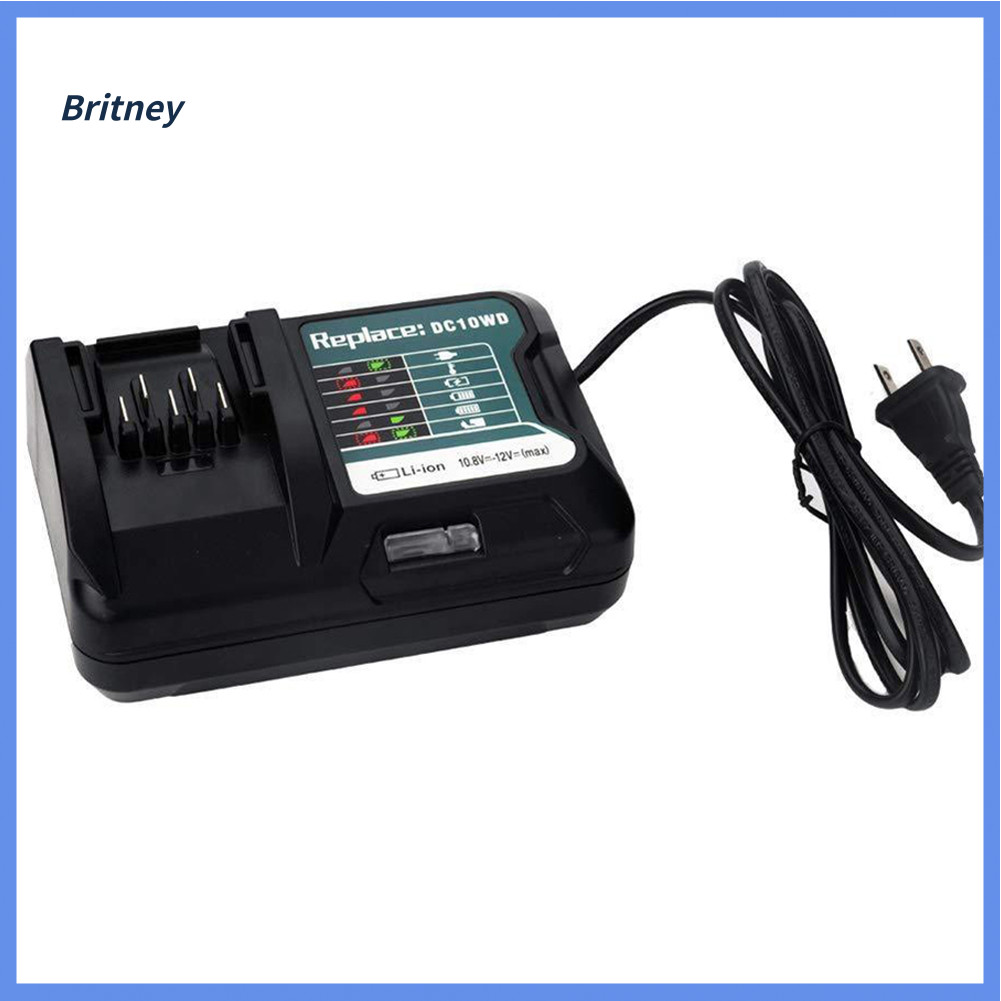 Bộ sạc Britney Thay thế cho Makitas 108V 12V DC10WD BL1016 BL1021B BL1041B FD05 Phích cắm US