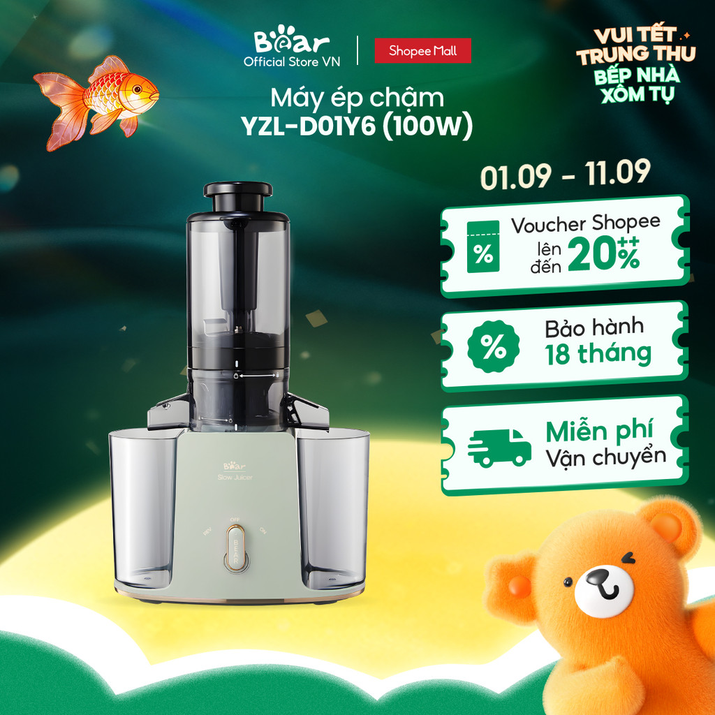 Máy ép chậm đa năng Bear YZJ-D01Y6 - Hàng Chính Hãng