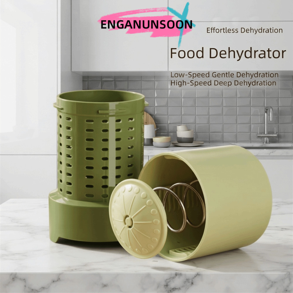 ENGANUNSOON Hướng dẫn sử dụng Salad Spinner, Máy sấy trái cây rau củ đa chức năng khô nhanh, bền bỉ 