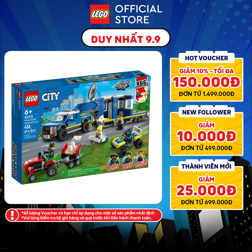 LEGO CITY 60315 Trạm cảnh sát lưu động (436 chi tiết)