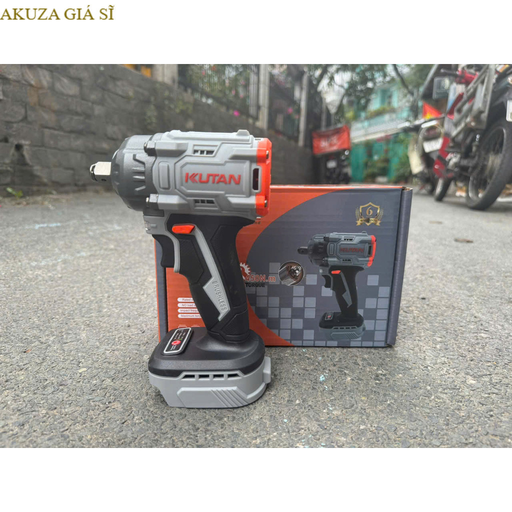 [NEW] Thân Máy Siết Bulong KUKAN KKP-138A , Lực Siết 450Nm, Đầu Rỗng 1/2 Inch, AKUZA GIÁ SĨ
