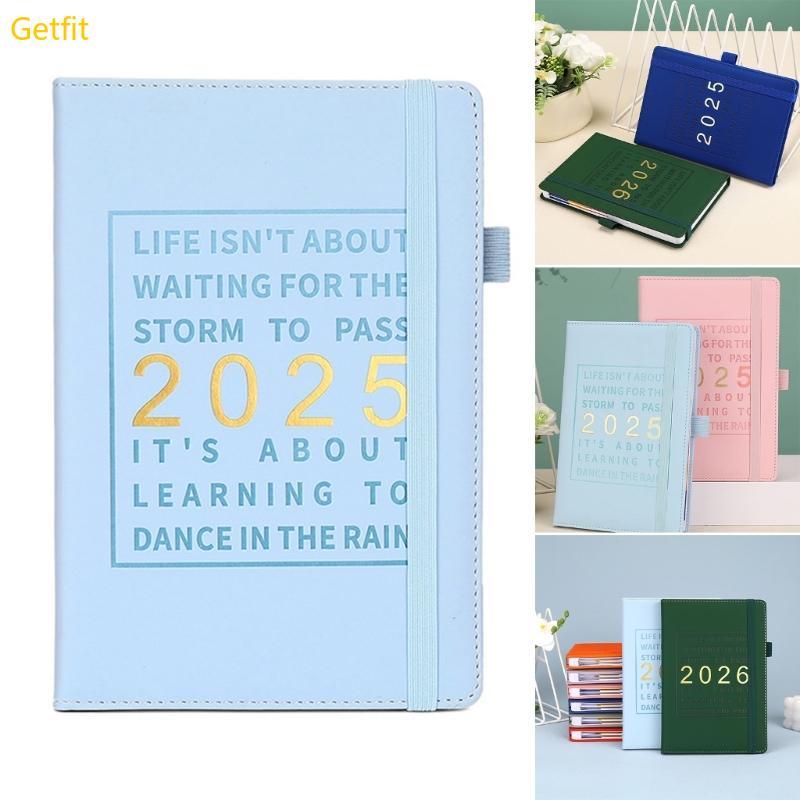 GETF 2025 Leather Planner 2025 Journal Notebook Nhật ký học thuật dành cho sinh viên giáo viên