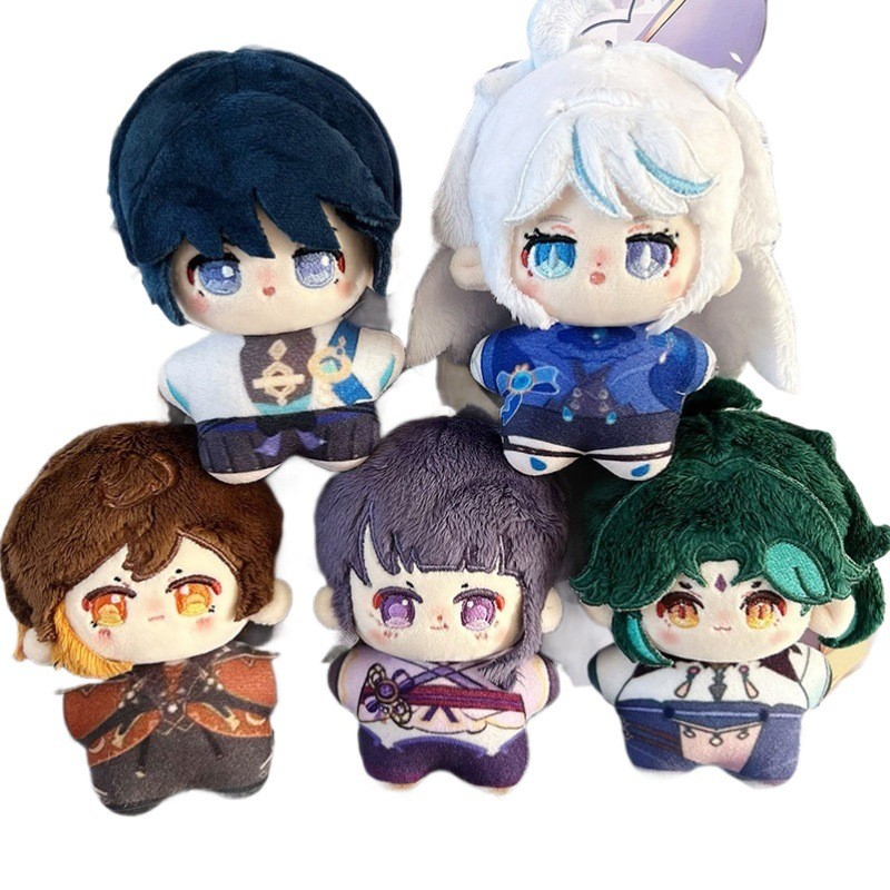 [Hàng Sẵn] Móc khóa gấu bông Genshin Impact 10cm - Bé doll Chibi Zhongli Furina Raiden treo balo