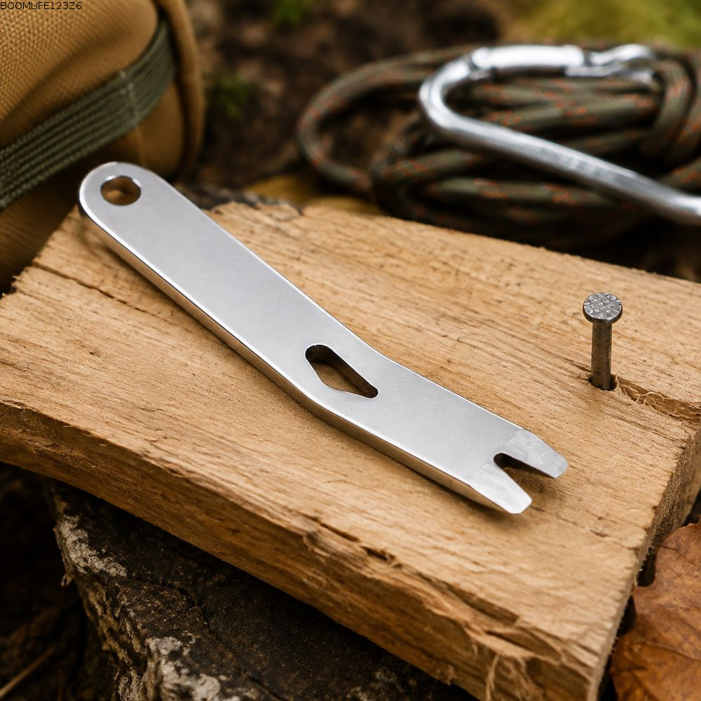 BOOMLIFE1232T EDC Pry Tool, Dụng cụ kéo móng tay bằng dây thép không gỉ, Khe cắm kéo móng tay có đầu