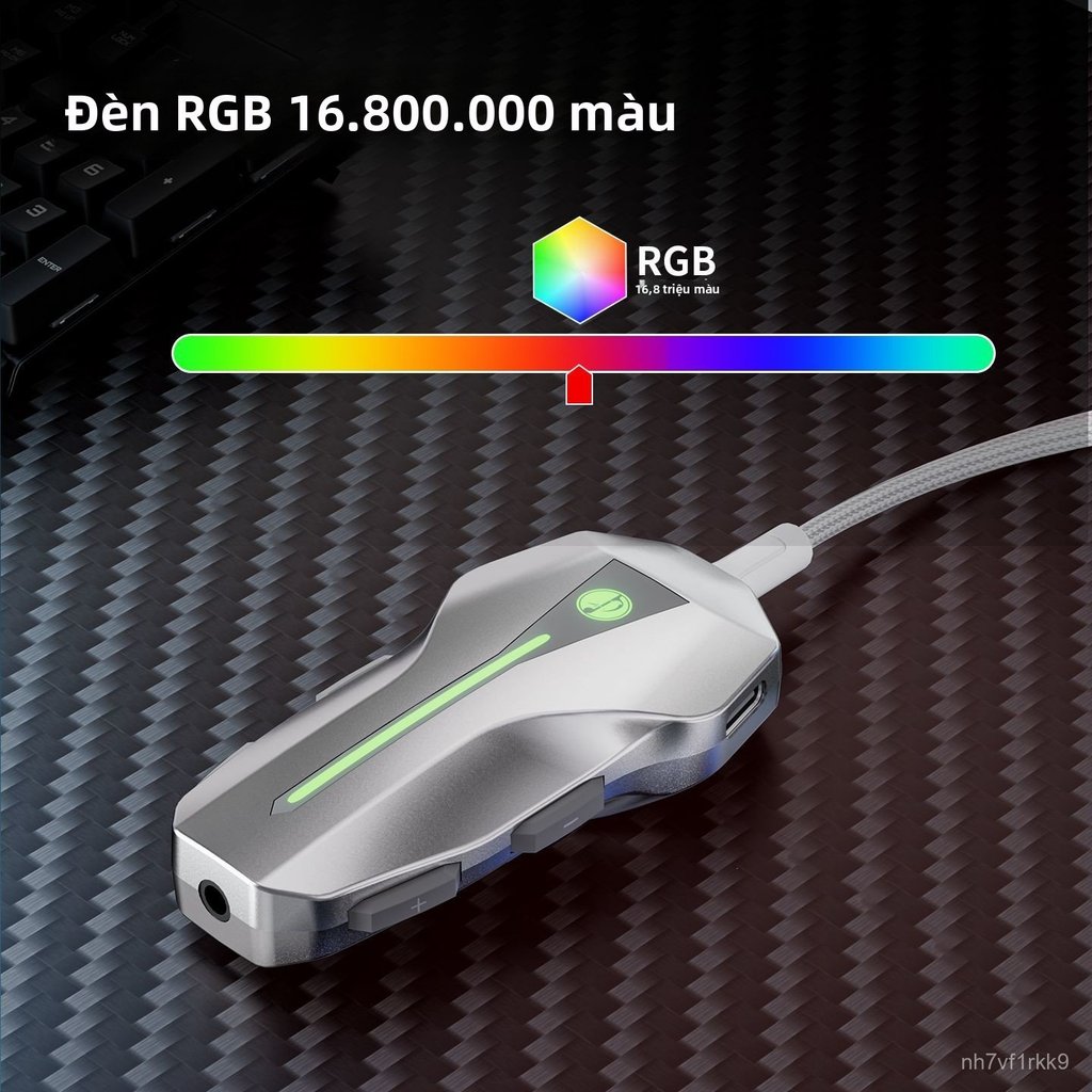 Sound card gaming Zhulinniao S2 7.1 vòng âm ảo app driver đèn RGB FPS bán chạy