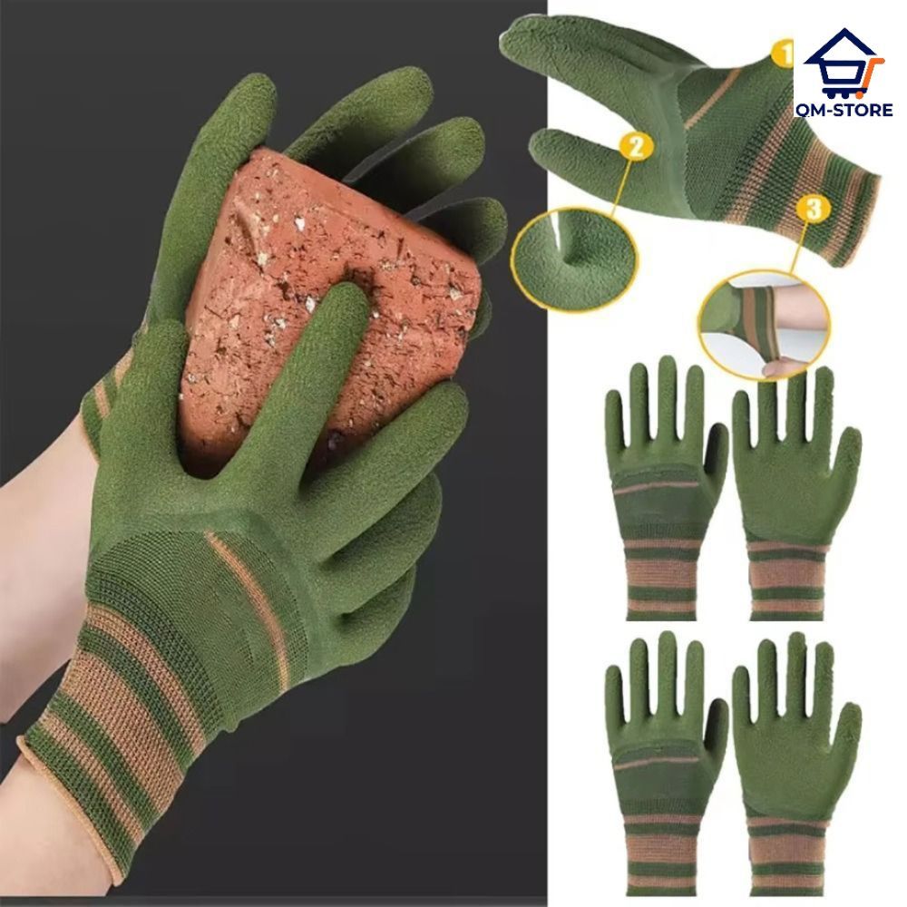 Combo 6- 12 Đôi Găng Tay Lao Động Phủ Sơn Sần 528 Siêu Bền Bỉ QM-STORE