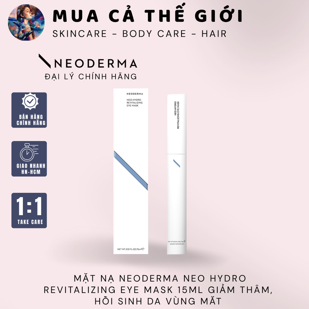 [HÀNG CÔNG TY] Mặt nạ Neoderma Neo Hydro Revitalizing Eye Mask 15ml | Giảm thâm mắt, hồi sinh da vùng mắt