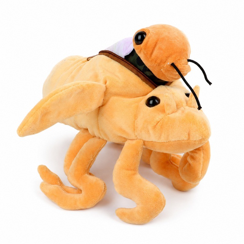 Molting Cicada Plush Set, Túi sang trọng Cicada Shell thực tế, Đồ chơi nhồi bông Cicada có thể tháo 