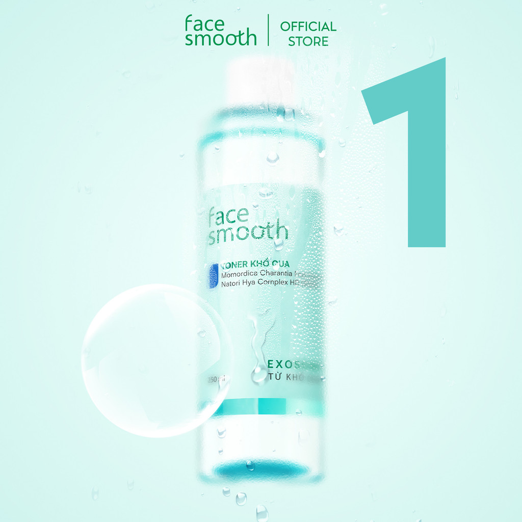 Combo Serum 30ml + Toner 250ml Cho Da Dầu Mụn Facesmooth Khổ Qua - Cấp Ẩm, Làm Dịu, Hỗ Trợ Cải Thiện Da Mụn