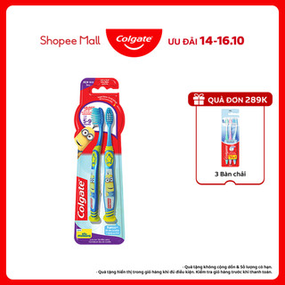 Bộ 2 bàn chải Colgate Minion Twin cho bé từ 5-9 tuổi