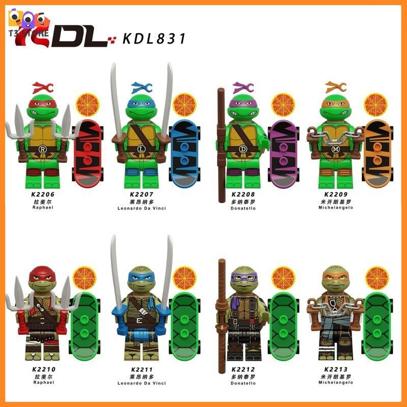 Minifigure Ninja Rùa Đồ Chơi Lắp Ráp Các Nhân Vật Ninja Rùa (KDL831)