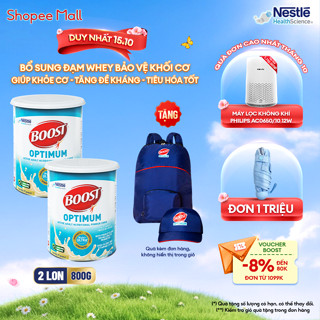 [Tặng Balo/Túi] Bộ 2 Sữa Bột NESTLÉ BOOST OPTIMUM Singapore Bổ Sung Dinh Dưỡng Cho Người Lớn Tuổi 800G
