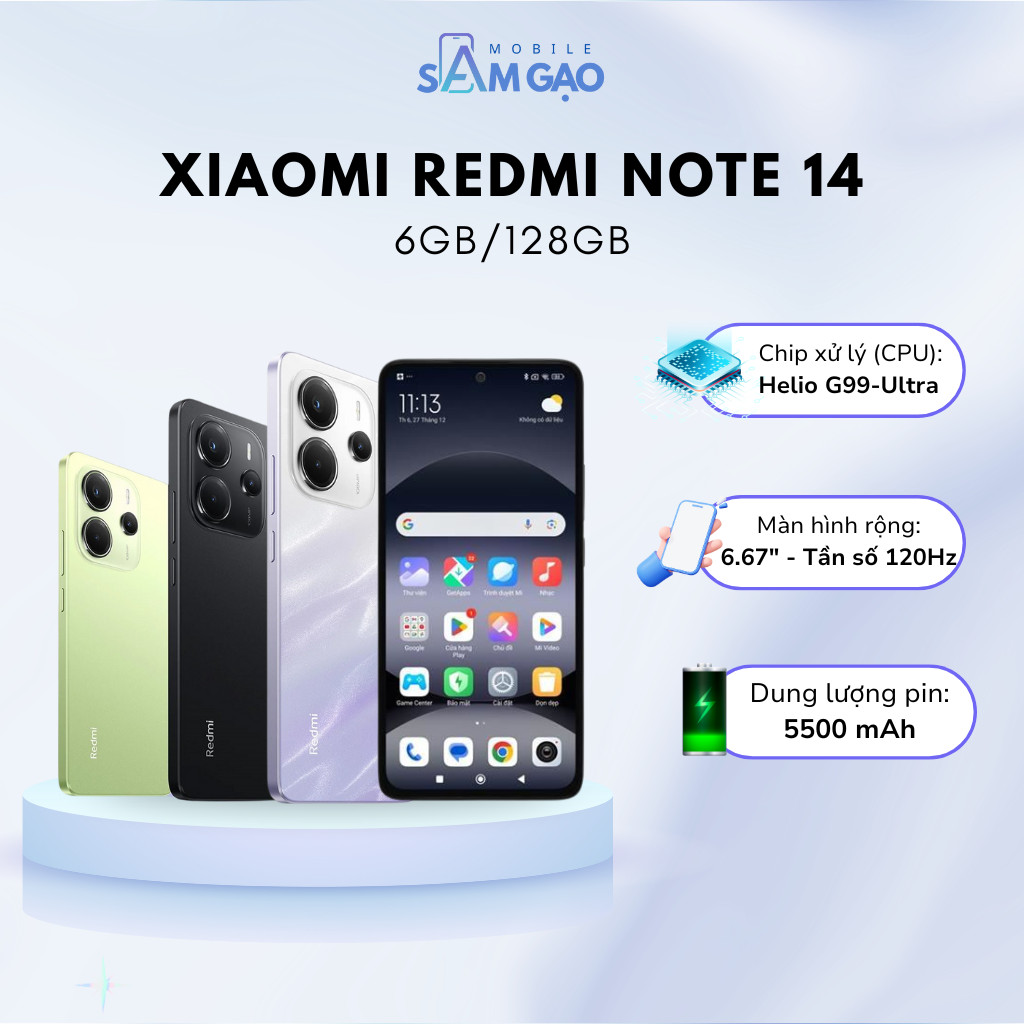 Điện Thoại Xiaomi Redmi Note 14 8GB/256GB - Hàng Chính Hãng