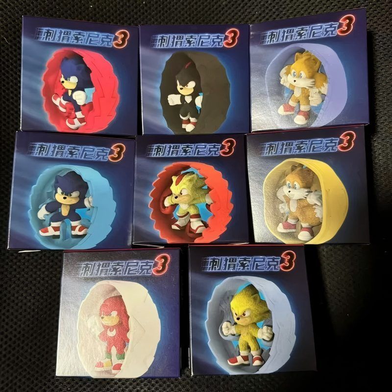 McDonald 's 2024 Nhím Sonic 3 Đồ Chơi Búp Bê Tetar Đồ Trang Trí Hộp Giấy Bữa Ăn Trẻ Em / Hạt 2510.21