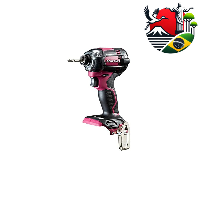 HiKOKI 18V Cordless Impact Driver with a Maximum Tightening Torque of 180 N·m, Flare Red. Batteries,