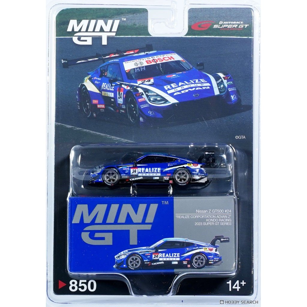 Mini GT Card version MGT00850 Nissan Z GT500 #24 "REALIZE CORPORTATION ADVAN Z" KONDO RACING 2023 SU