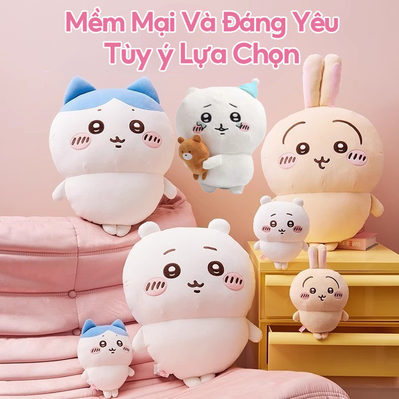 20CM-30cm Gấu Bông Chiikawa/Hachiware/Usagi,Mềm Mại Và Mịn Màng,Nằm Gối Cotton Mềm Quà Sinh Nhật Cho Trẻ Em