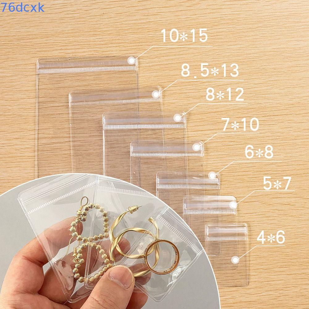 76DCXMY 100 Chiếc Túi Khóa Zip Có Thể Đóng Lại Bao Bì Túi Bảo Quản Sử Dụng Rộng Túi Trang Sức