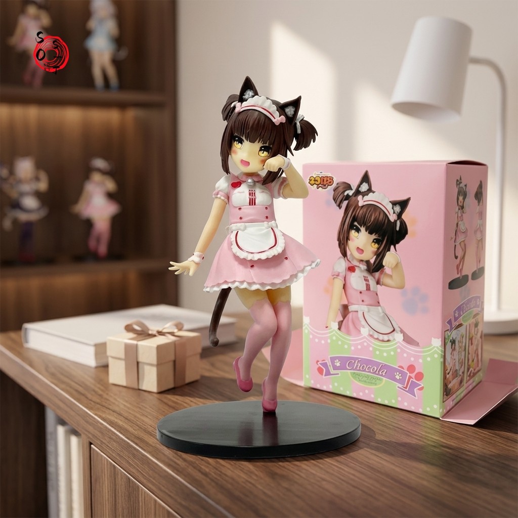 Nekopara Chocolat Vanilla Anime Hình Đứng Nhựa Mẫu 11cm Trang Trí Máy Tính Để Bàn