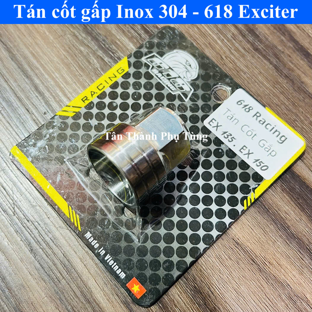 Tán cốt gấp Inox 304 Exciter 135 - 150 618 Racing