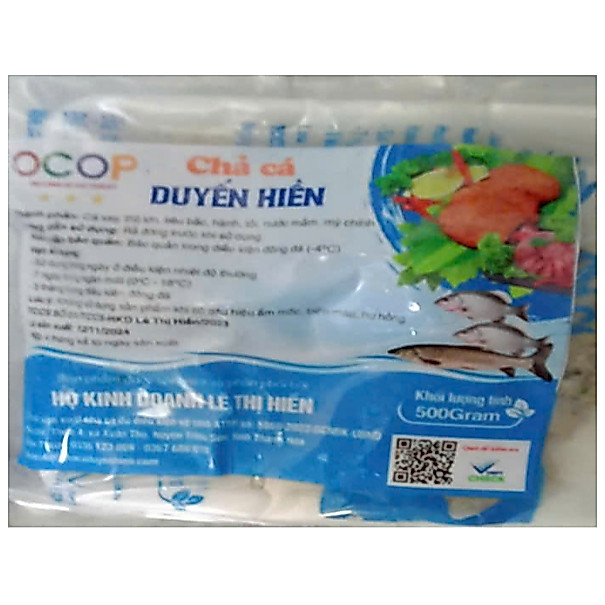 Chả cá Duyến Hiền túi 500gam - SP OCOP 3 sao Thanh Hoá