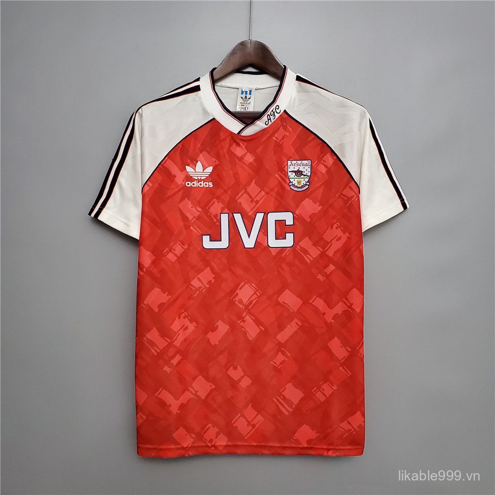 88 89 96 97 98 99 Arsenal Nhà Retro Bóng Đá Jersey Bóng Đá Tay Ngắn Jersey Nam Jersey Nhanh Khô Thể 