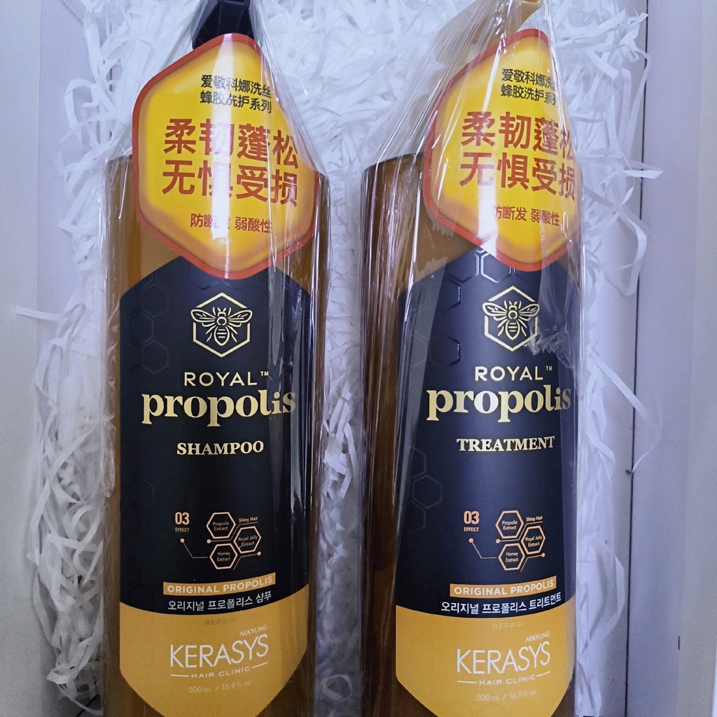 Bộ Dầu Xả Dầu Gội Aekyung Propolis Hàn Quốc 500ml Sửa Chữa Nuôi Dưỡng Hương Thơm Lâu Trôi Dầu Gội