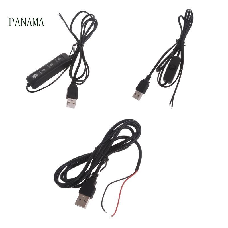 NAMA 5V Đèn LED Quạt Camera USB DIY Hàn Dây Nguồn Có Công Tắc Cho Quạt USB 5V
