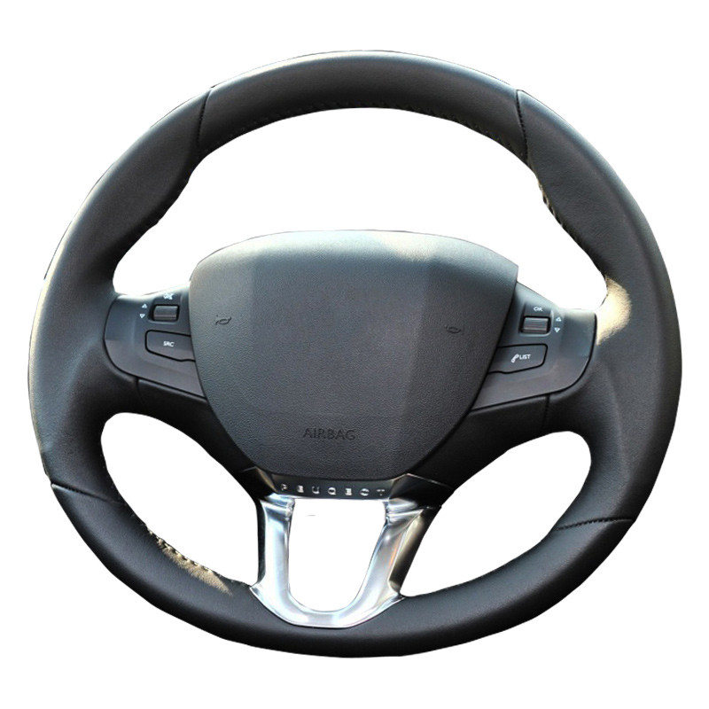 Vỏ vô lăng ô tô bằng sợi Carbon và sợi nhỏ tùy chỉnh cho Peugeot 208 Peugeot 2008