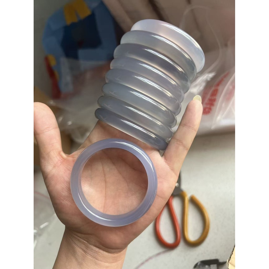 T Target Vòng Tay Nữ Quà Tặng Đá Mã Não Chalcedony Khói Tím