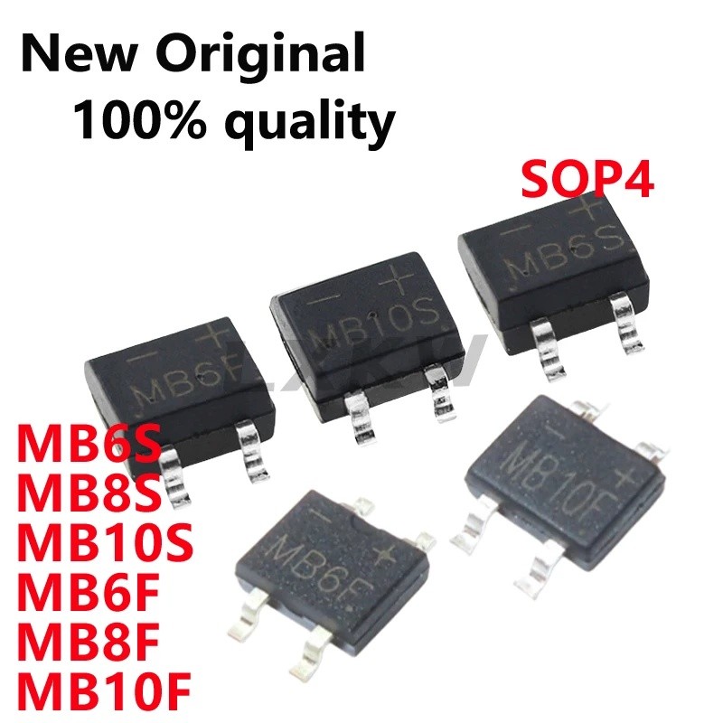 5 Chiếc MB6S MB8S MB10S MB6F MB8F MB10F SOP4 Chỉnh Lưu Cầu cọc Còn Hàng Bán Buôn